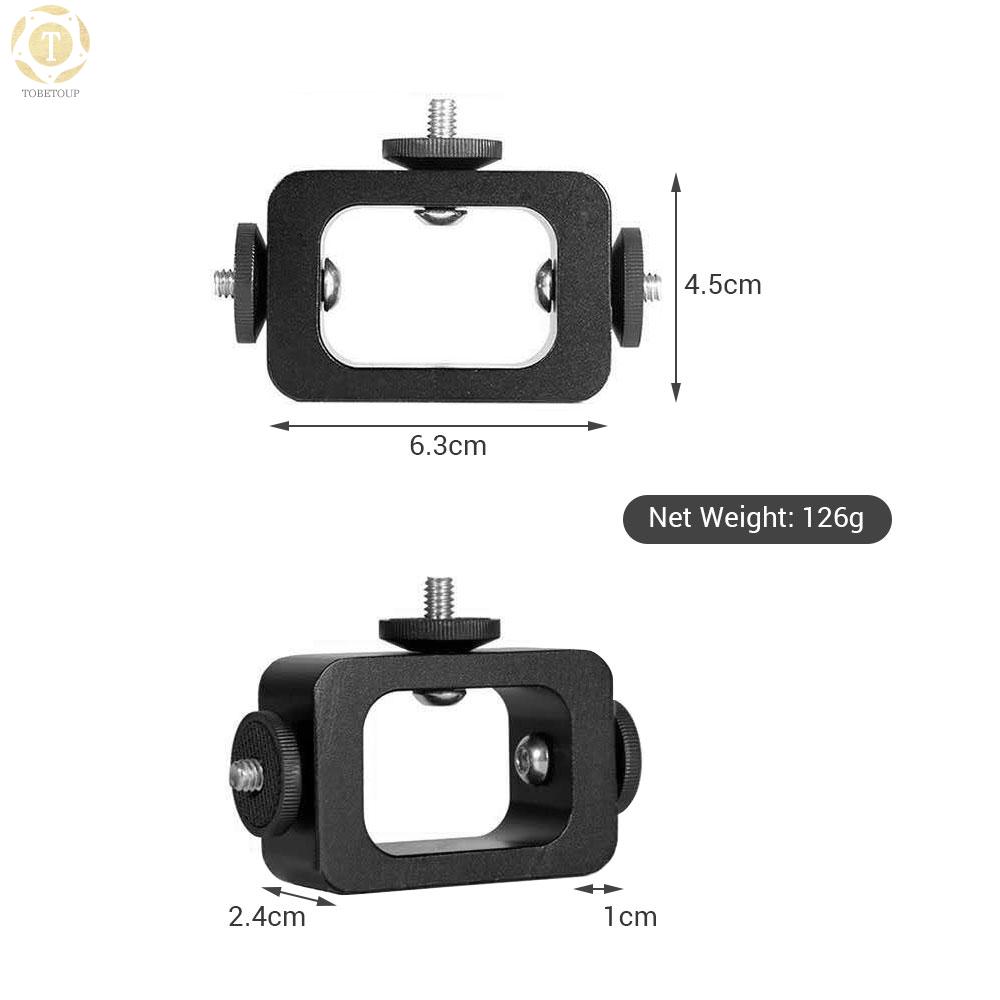 Shipped within 12 hours】 Metal 3-Phone Live Streaming Stand Extension Bracket Stand with 1/4 Inch Screw Mounts for Live Streaming Vlogging Selfie-portrait Photography Extension Bracket [TO]