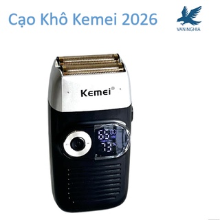 Máy Cạo Khô Kemei 2026 Bảo Hành 6 Tháng ( Màu Đen )