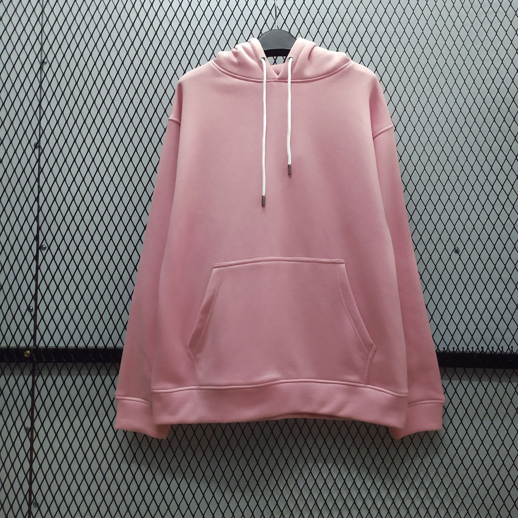 Áo hoodie trơn basic form rộng giấu quần nỉ dày ấm áp unisex