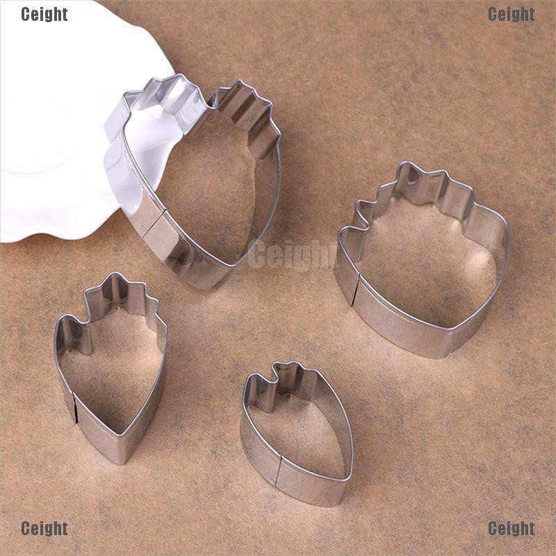 Set 4 Khuôn Cắt Kẹo Mềm Trang Trí Bánh Hình Hoa Mẫu Đơn