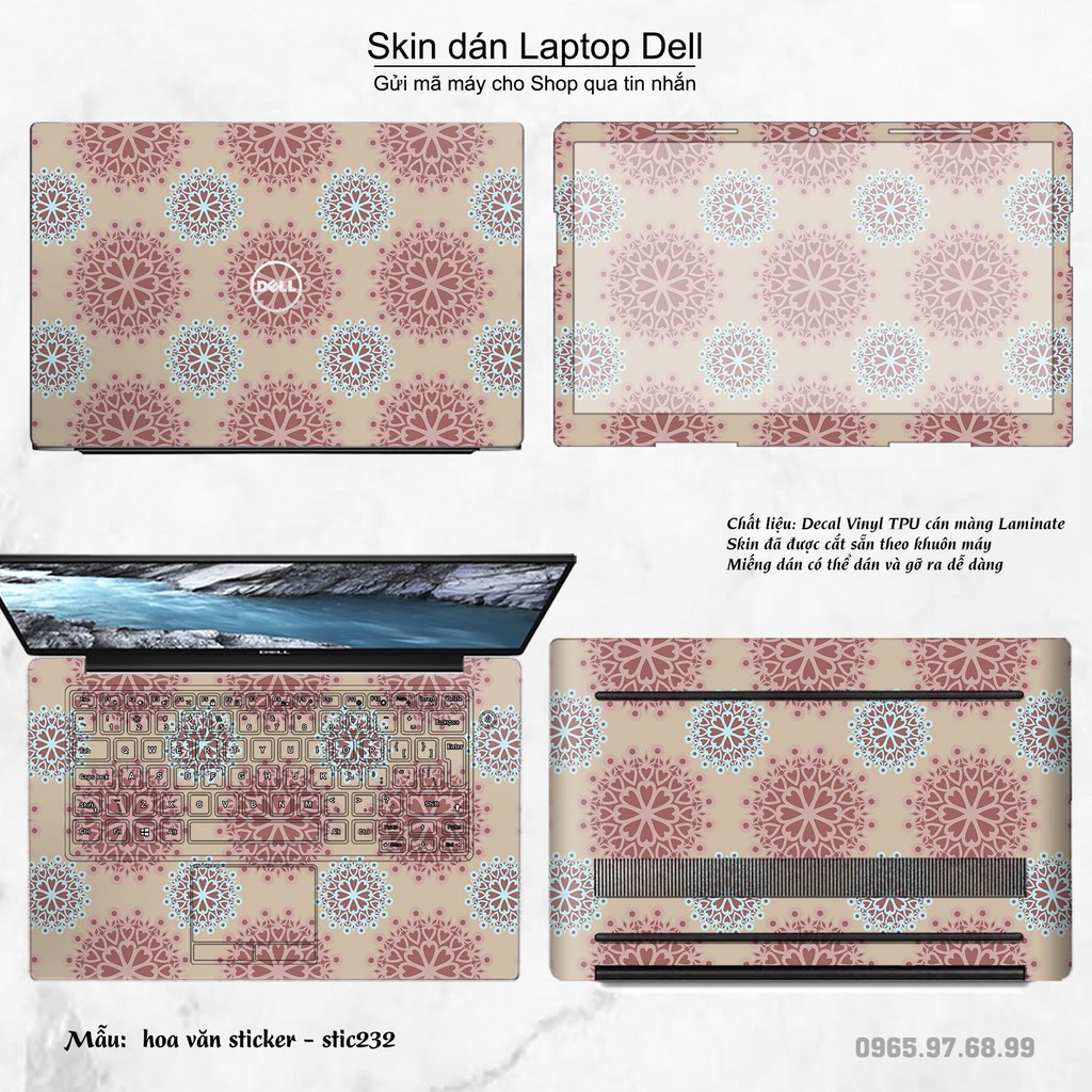 Skin dán Laptop Dell in hình Hoa văn sticker _nhiều mẫu 37