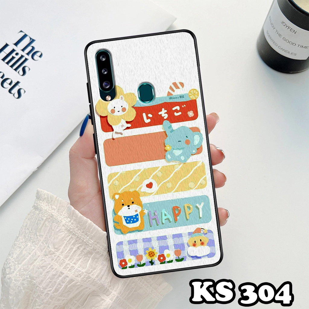 Ốp lưng Samsung A20 - A20s - A30 - A30s - Ốp Samsung in hình Gấu&amp;Thỏ siêu xinh - Lưng nhám viền TPU chống trầy xước
