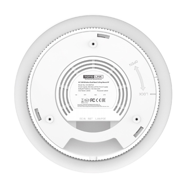 Bộ phát wifi ốp trần Totolink CA1200 PoE - router wifi băng tần kép chuẩn AC1200