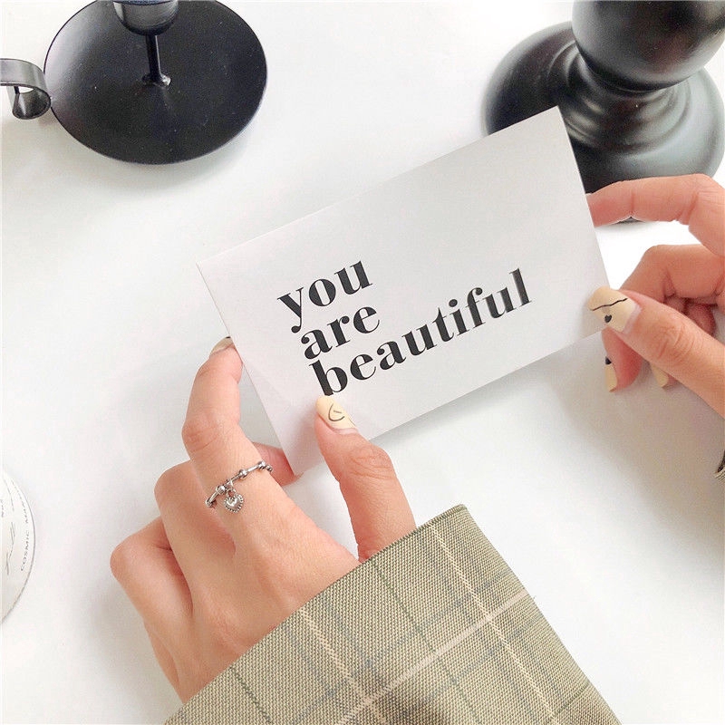 Nhẫn bạc đính mặt hình trái tim thời trang cổ điển