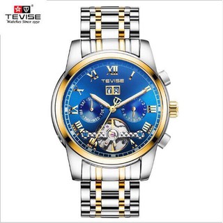 4 màu - Đồng hồ cơ nam TEVISE TE17-20 chính hãng dây thép 5 kim