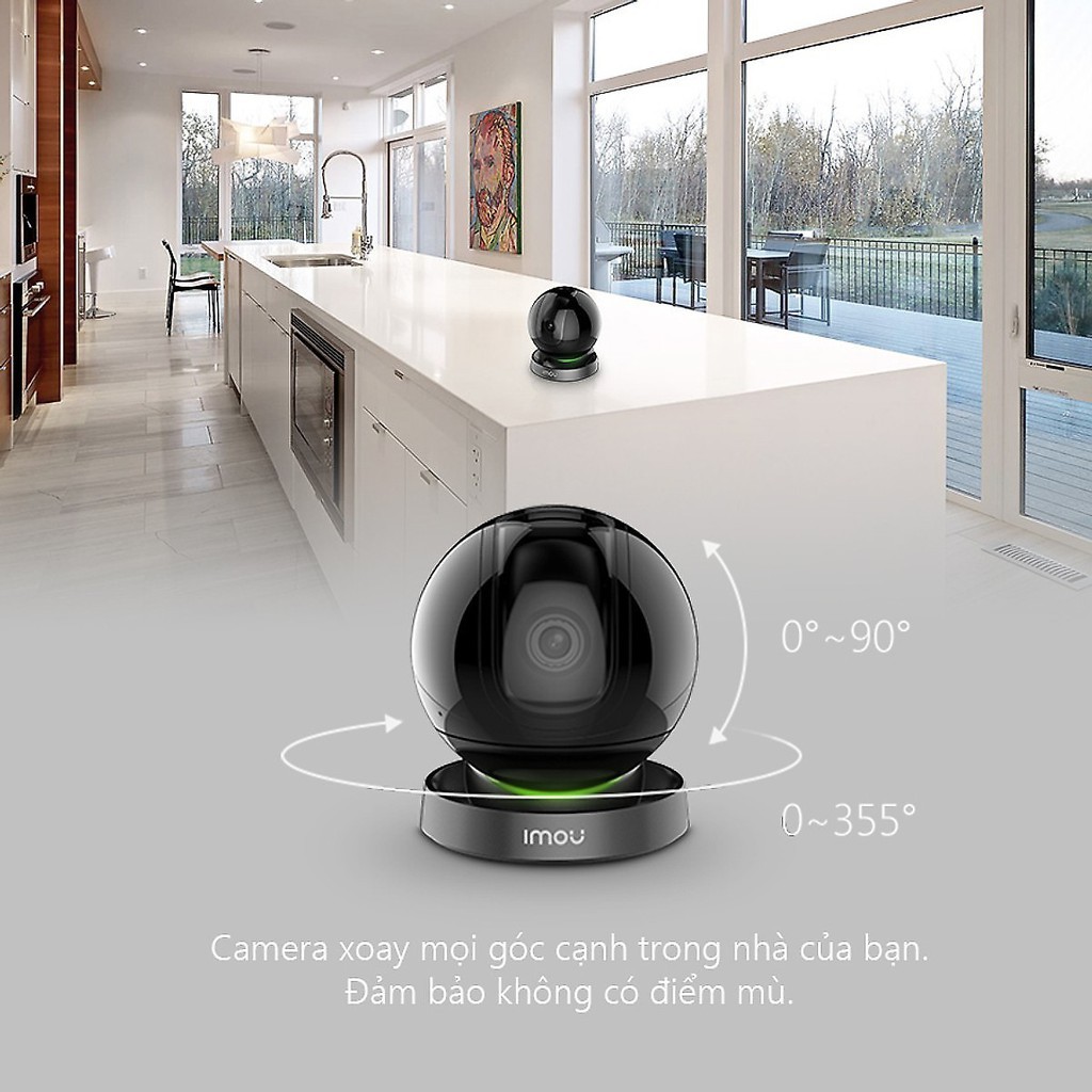 Camera wifi imou Renger Pro REX 4MP  chính hãng trong nhà , Camera imou an ninh quan sát của Dahua có đàm thoại 2 chiều