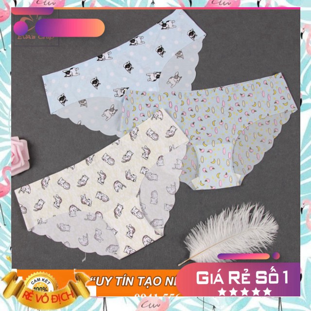 Combo 5 Quần Lót Su Đúc Nữ Họa Tiết ko trục đường May Cao Cấp . ...