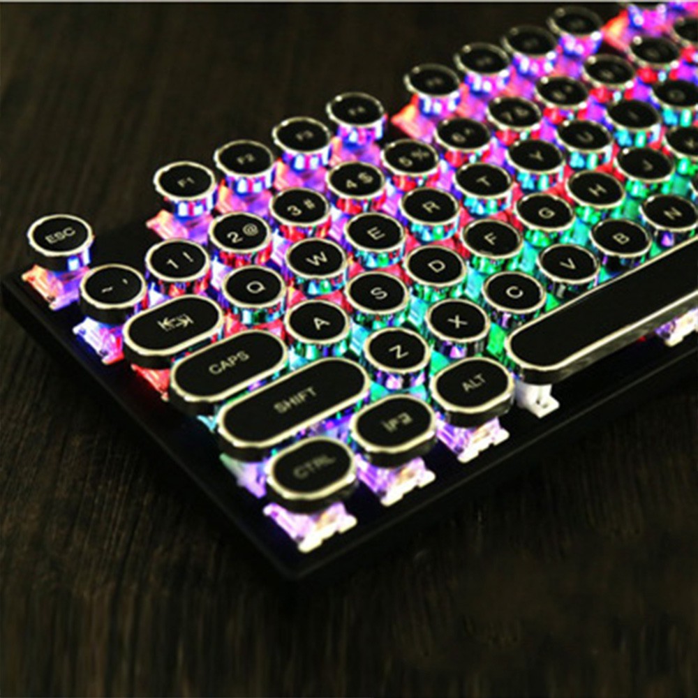 Keycap cơ phí máy đánh chữ Type Japan dạng tròn bọc viền bạc xuyên led đẹp,ko lo bị mờ chữ