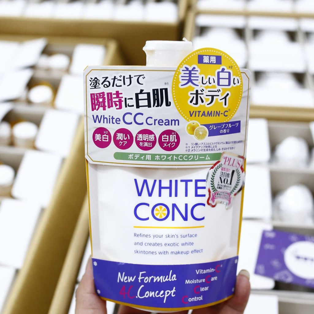 (Có Bill Mua Tại Nhật) Sữa Dưỡng Thể Trắng Da White Conc White CC Cream (200g)