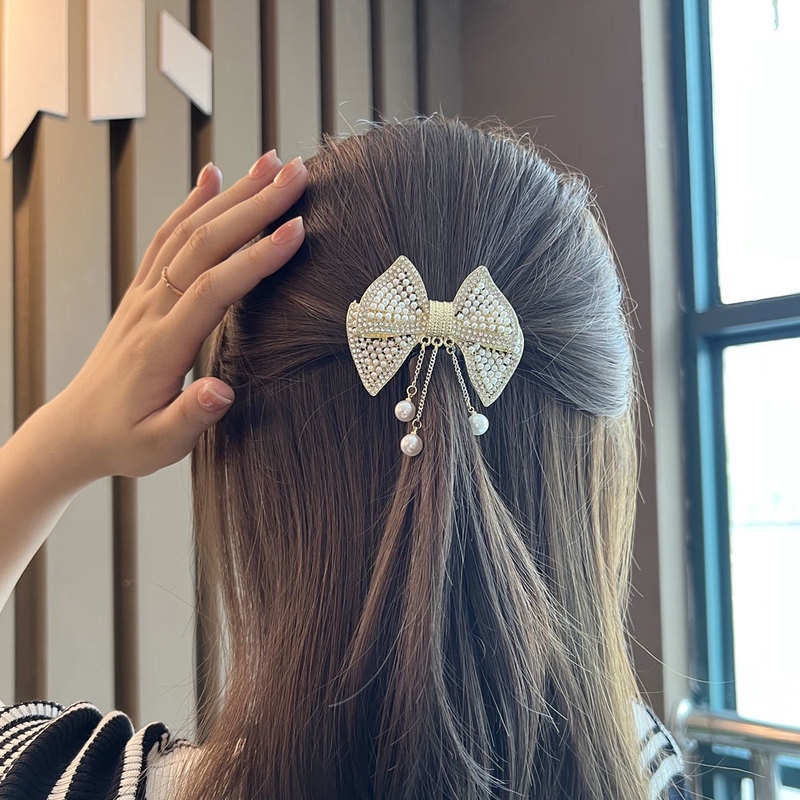 Kẹp Tóc Đính Ngọc Trai Thời Trang Cho Nữ