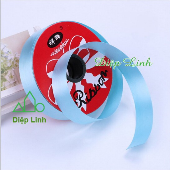 Dây ruy băng bảng lớn trang trí cột bóng 3.2cm dài 35 mét