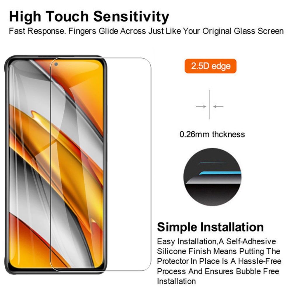 Kính Cường Lực Bảo Vệ Màn Hình Cho Xiaomi Mi 9T 10T 11T Pro 11 Lite Poco F2 F3 M3 M4 X3 X4 X5 Redmi Note 7 8 9 9S 10 10S 11 11S 12 12S 9A 9C 10C