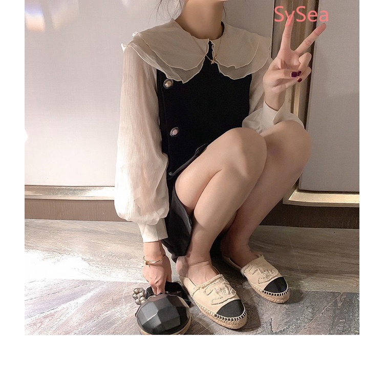 Đầm Voan Dài Tay Dáng Rộng Thời Trang Mùa Thu Pháp Dành Cho Nữ