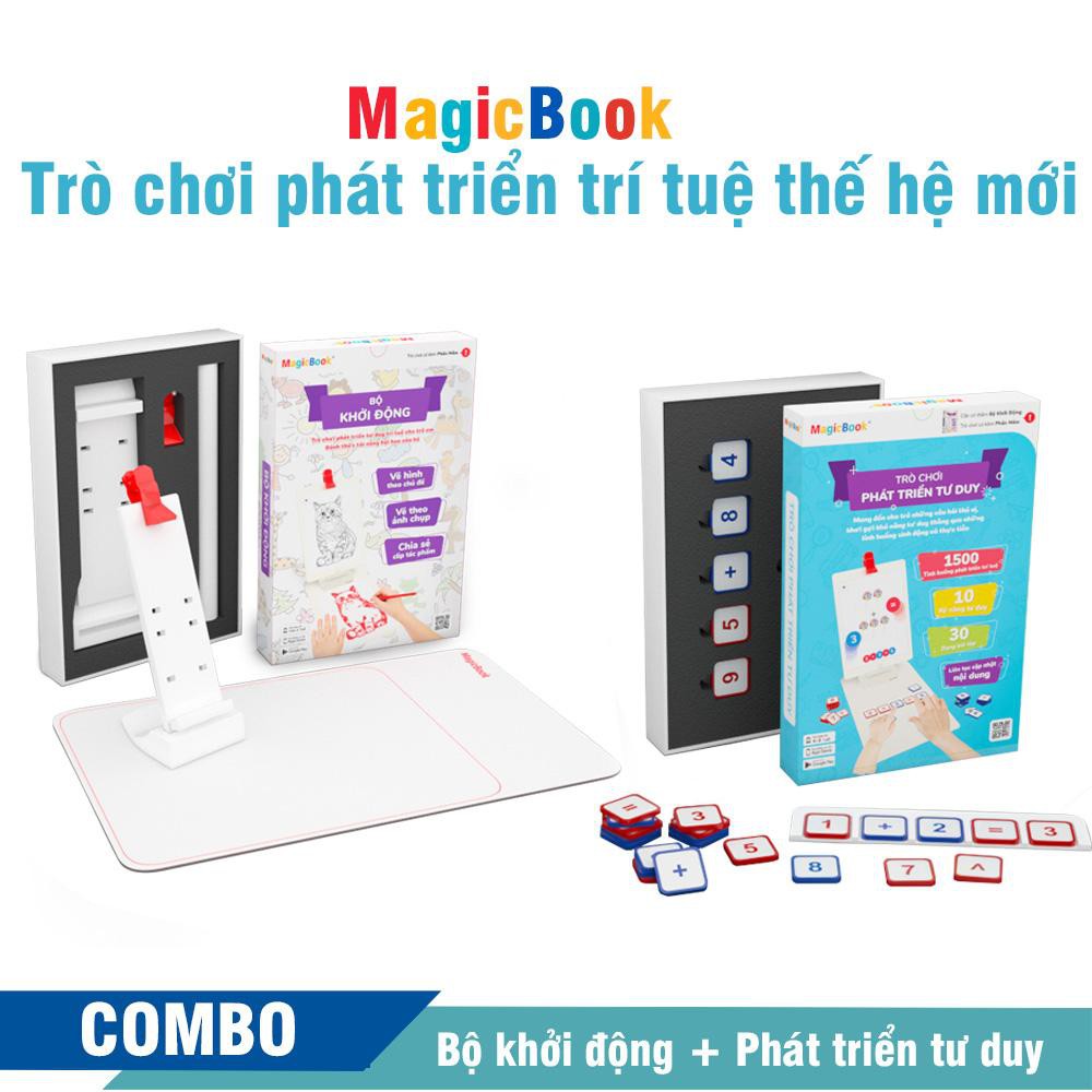 Trọn bộ Vẽ Hình và Bộ Phát Triển Tư Duy - Trò chơi phát triển trí tuệ trẻ em - Magicbook - Size L BOX