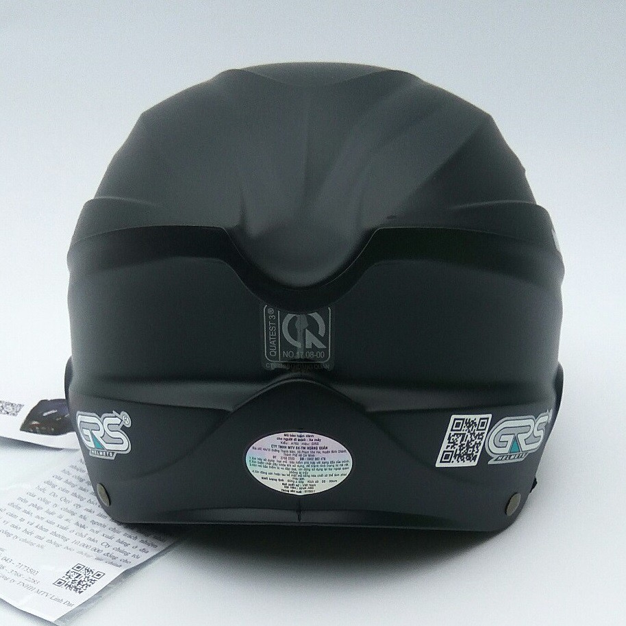 Mũ bảo hiểm không kính GRS A760T (màu đen nhám)