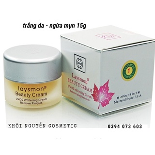 Kem dưỡng trắng da Laysmon ngừa mụn 15g