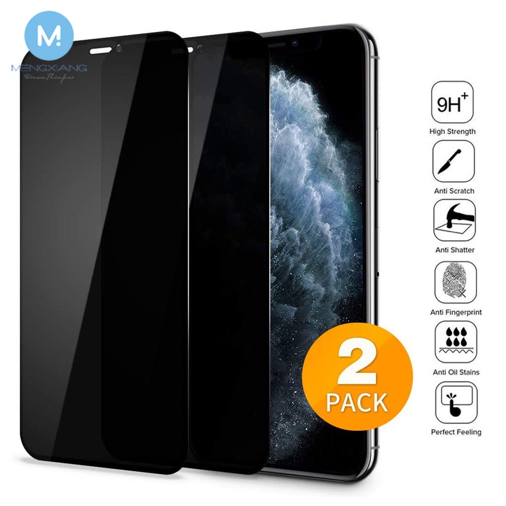 Set 2 Kính Cường Lực Bảo Vệ Màn Hình Chống Nhìn Trộm Cho iphone 15 14 13 12 11 pro promax x xs xr max se 8 7 6 6s plus