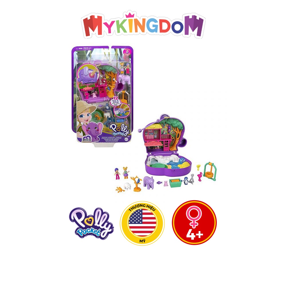 Đồ Chơi POLLY POCKET Và Vườn Thú Chú Voi Con GTN22/FRY35