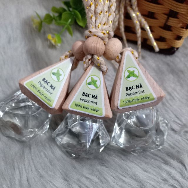 Xả sốc combo 3 tinh dầu treo hương bạc hà mát lạnh. Thư giãn, khử mùi hôi vô cùng hiệu quả