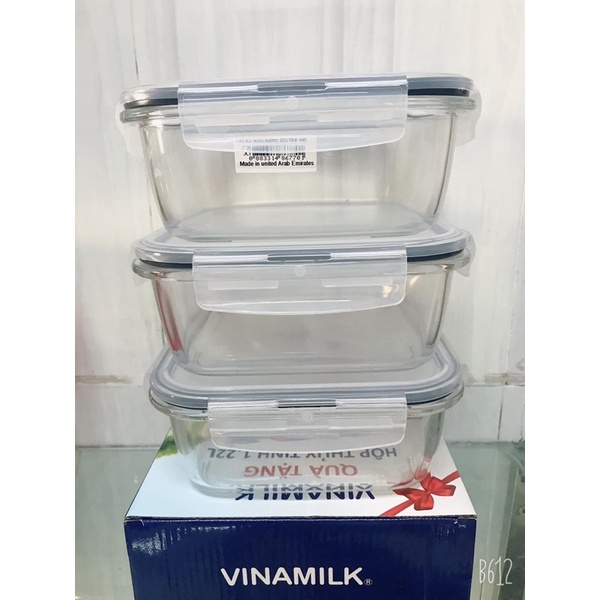 Hộp thủy tinh chịu nhiệt Luminarc, dung tích 1200ml, 4 nắp gài chắc chắn