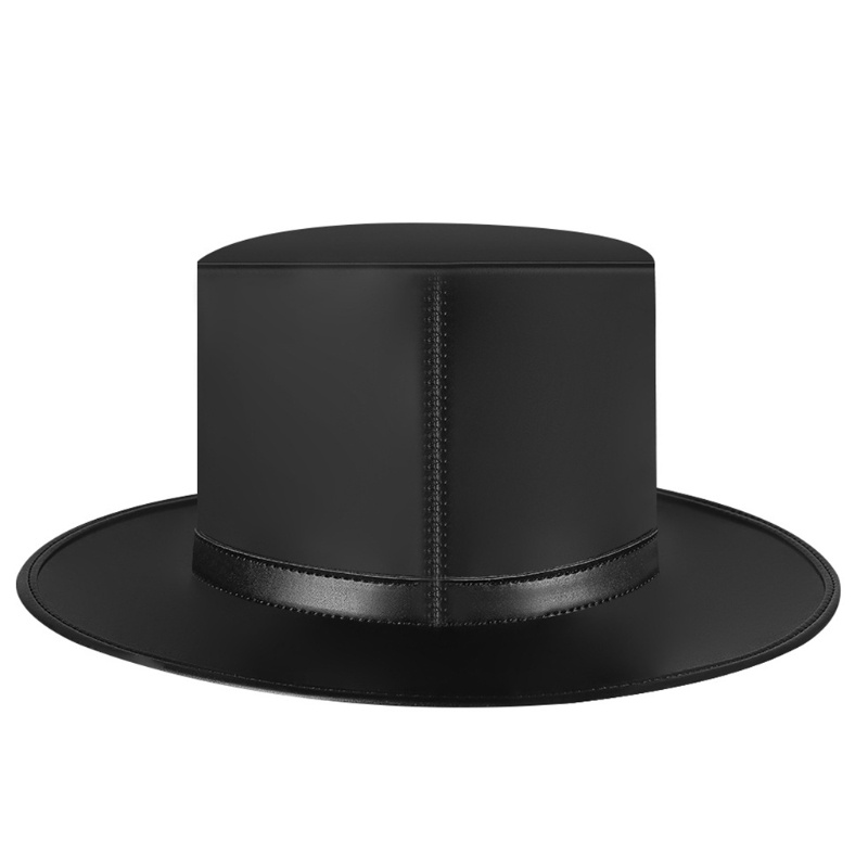 Mũ Bác Sĩ Bóng Chày Chất Liệu Da PU Màu Đen Dùng Hóa Trang Halloween