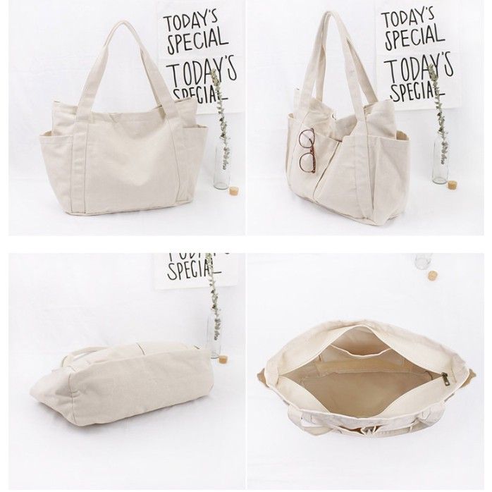 Túi vải thời trang canvas tote đựng đồ quần áo thời trang giá rẻ