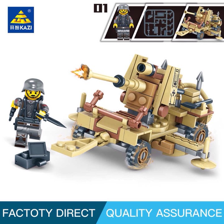 Lắp ráp xếp hình lego 82031: (4in1) Xe tank xe pháo của quân đội (ảnh thật) (Khách chat chọn mẫu)