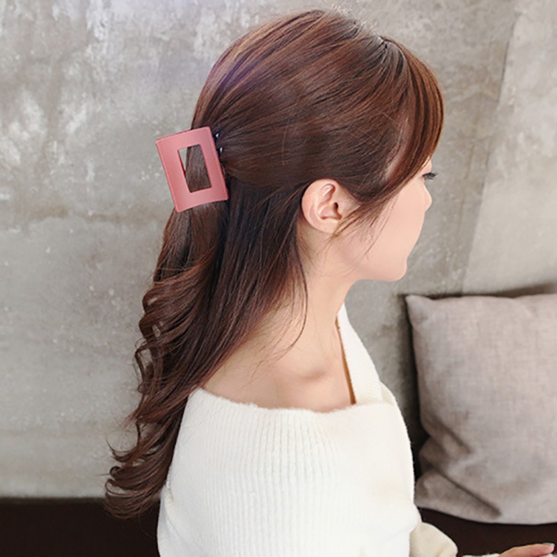 Kẹp tóc càng cua màu trơn đơn giản thanh lịch cho nữ