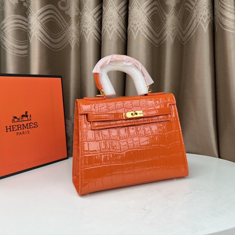 Túi nữ quai xách đeo chéo dáng đứng da vân bóng 8 màu