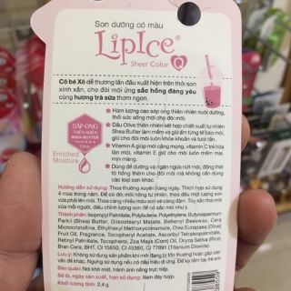 LipIce Sheer Color Q (có 4 vị cho các b lựa chọn)