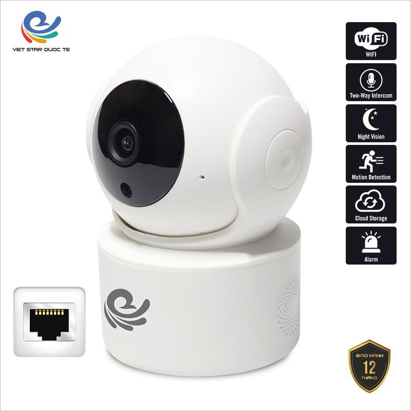 Camera Wifi  IP Quan Sát Trong Nhà Camera An Ninh Việt Star Quốc Tế CC2020 - 2.0 (1080FullHD) Khả Năng Lưu Trữ Cao | BigBuy360 - bigbuy360.vn
