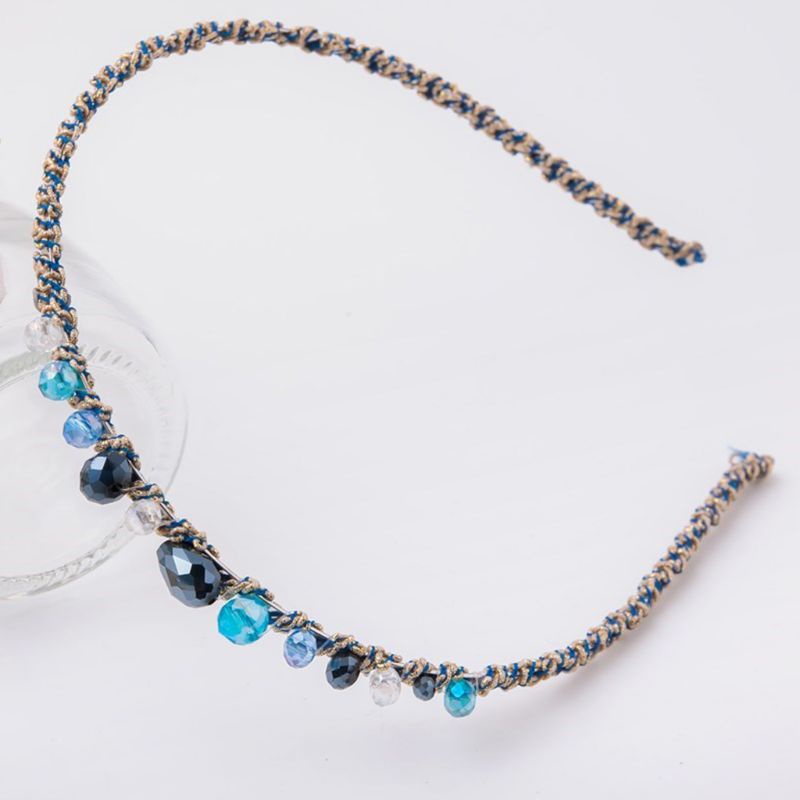 Băng đô cài tóc đính đá kim cương giả nhiều màu sắc phong cách Hàn Quốc sang trọng cho nữ