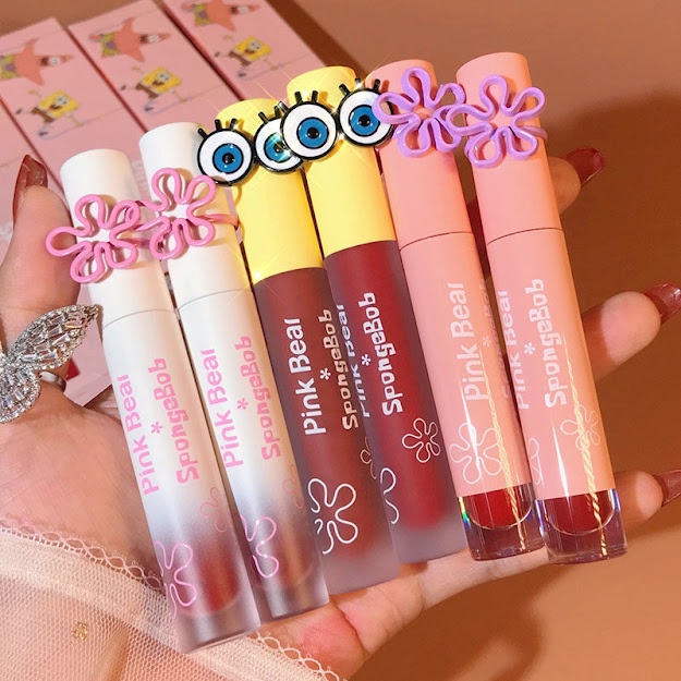 PINKBEAR Son kem lì lâu trôi Pink Bear x Spongebob (Collection mới nhất) ❗❗❗❗❗