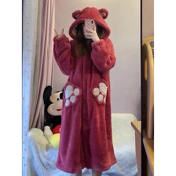 Áo choàng lông kiểu dáng dễ thương ấm áp