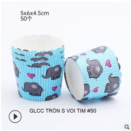 Khuôn giấy bánh cupcake cứng tròn