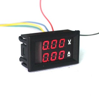 Đồng hồ đo vôn kế ampe kế led đỏ+đỏ DC 0- 100V-10A