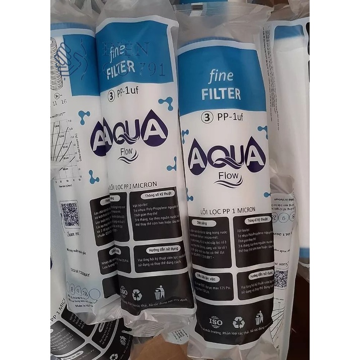 Bộ 3 lõi lọc thô 1  , 2  , 3  AQUA dùng thay cho tất cả các máy RO aqua tân á...hido