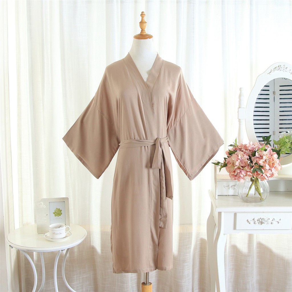 Áo Choàng Ngủ/Tắm Vải cotton Màu Sắc Đơn Giản Thời Trang Cho Nam Nữ