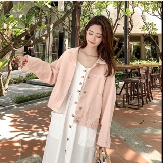 Áo khoác jeans korea siêu xinh pastel