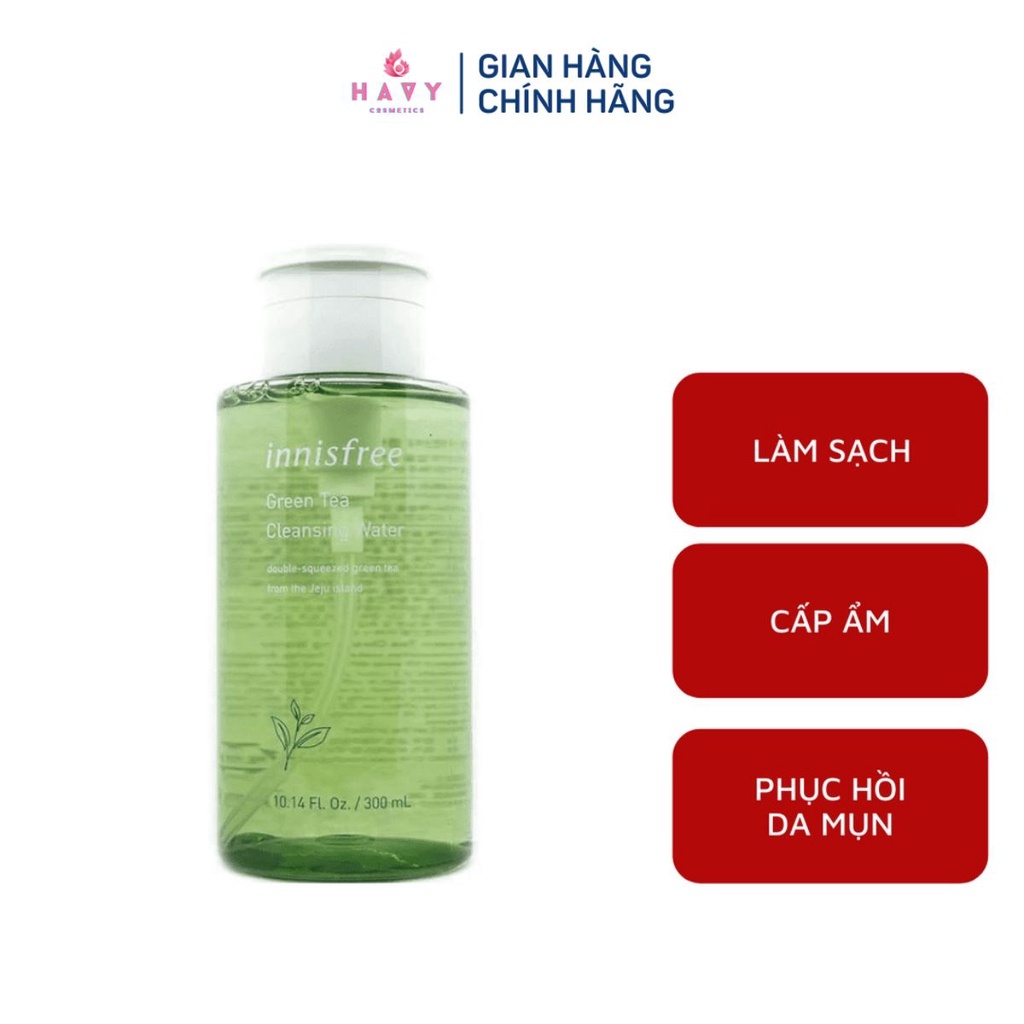 Nước tẩy trang Innisfree Green tea pure cleansing water 300ml