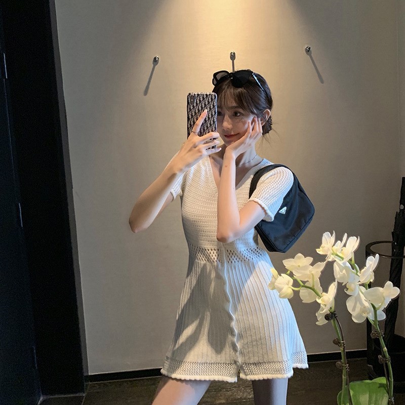(Có Sẵn-Hàng Đẹp)Đầm slim mùa hè Mori Sweet trẻ trung-HC1090.Ảnh thật 3 hình cuối