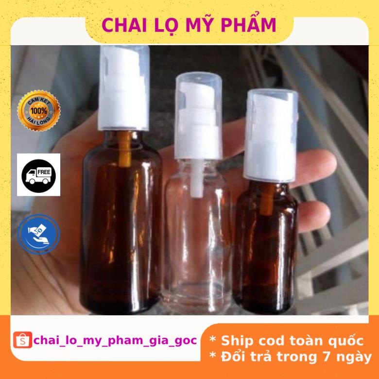 Chai Chiết Mĩ Phẩm ❤ GIÁ TỐT NHẤT ❤ Chai thủy tinh xịt giọt 30ml,50ml,100ml chiết mỹ phẩm, dầu gội, sữa tắm, serum .