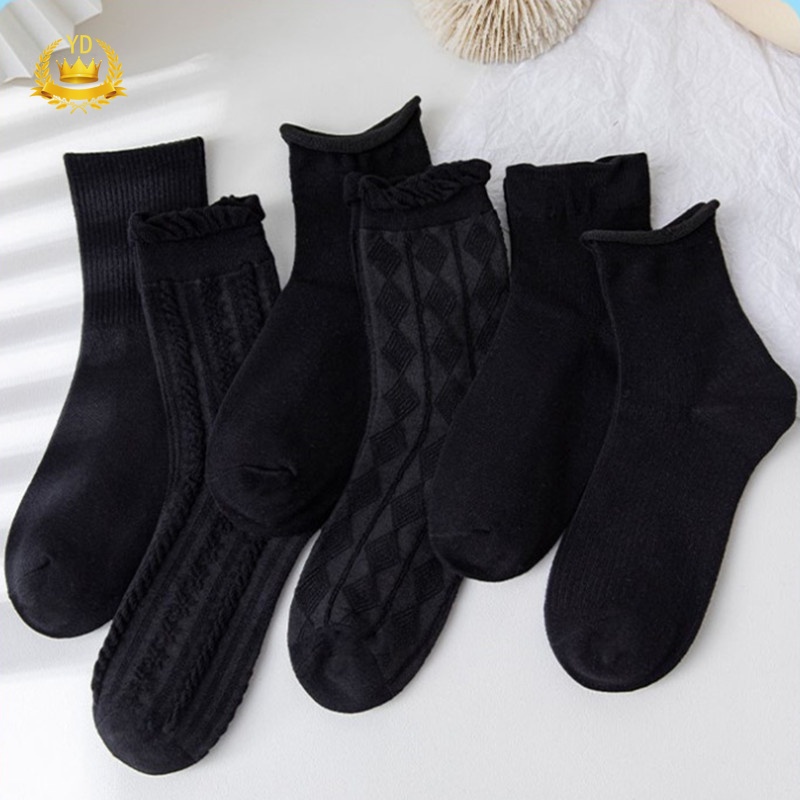 Vớ Cổ Cao Màu Trắng Trơn Phong Cách lolita Thời Trang Hàn Quốc Cho Nữ