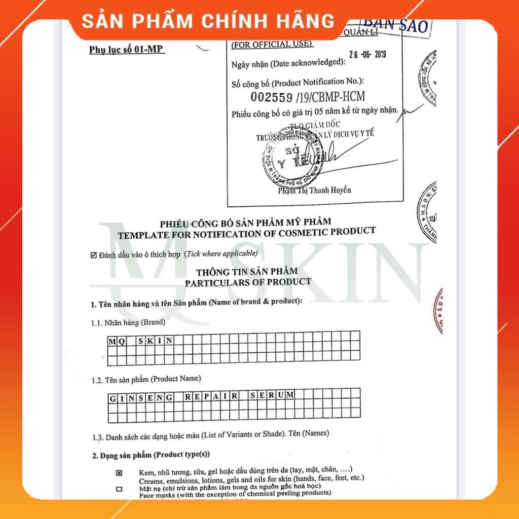 MQ SKIN Ginseng Repair Serum pet 80ml - Tinh chất giúp tái tạo da nhân sâm MQ SKIN | BigBuy360 - bigbuy360.vn