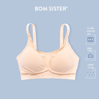 Áo lót mút mỏng không gọng cho mẹ sau sinh cúp mở được tiện cho bé bú BOM SISTER A242