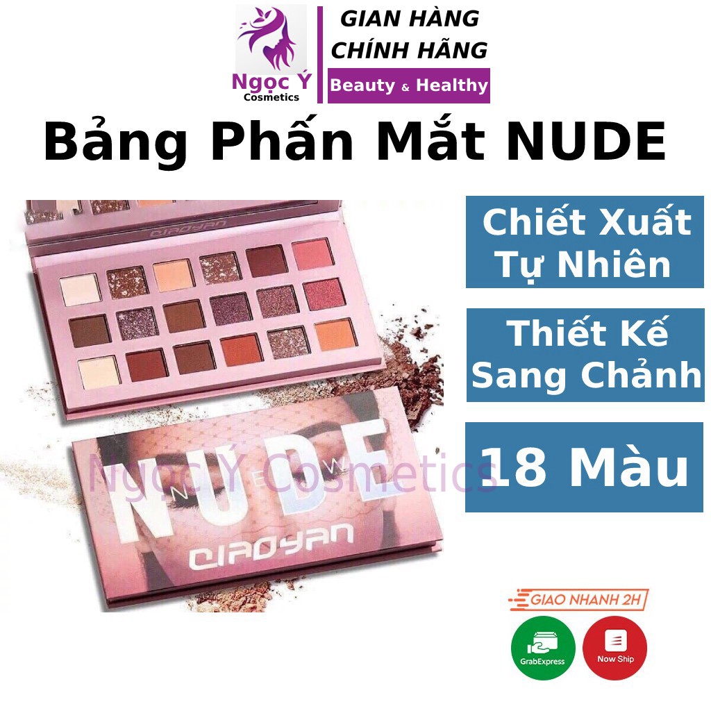 Bảng phấn mắt 18 màu Huda Beauty Nude tutu trang điểm mắt phấn mắt kiềm dầu cao cấp bắt sáng 3 ace mascara Cosmetics Ski