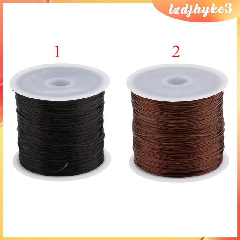 1 Cuộn 60M Chỉ Thêu Dệt Tóc Màu Đen Dài 60M