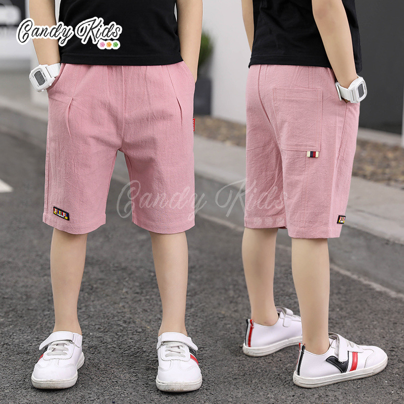 Quần Short Cotton Ống Rộng Cá Tính Theo Phong Cách Mùa Hè Dành Cho Bé 6-11 Tuổi