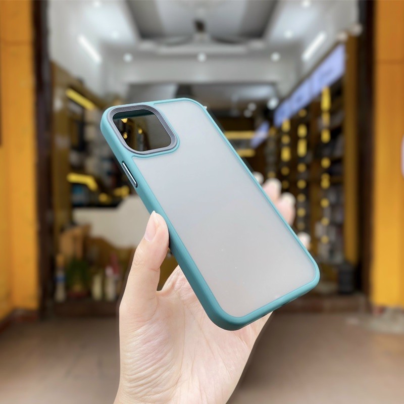 Ốp Lưng Nhám Viền Màu Chống Sốc Iphone 7 Plus Đến 14 Pro Max - Hàng Chính Hãng LIKGUS