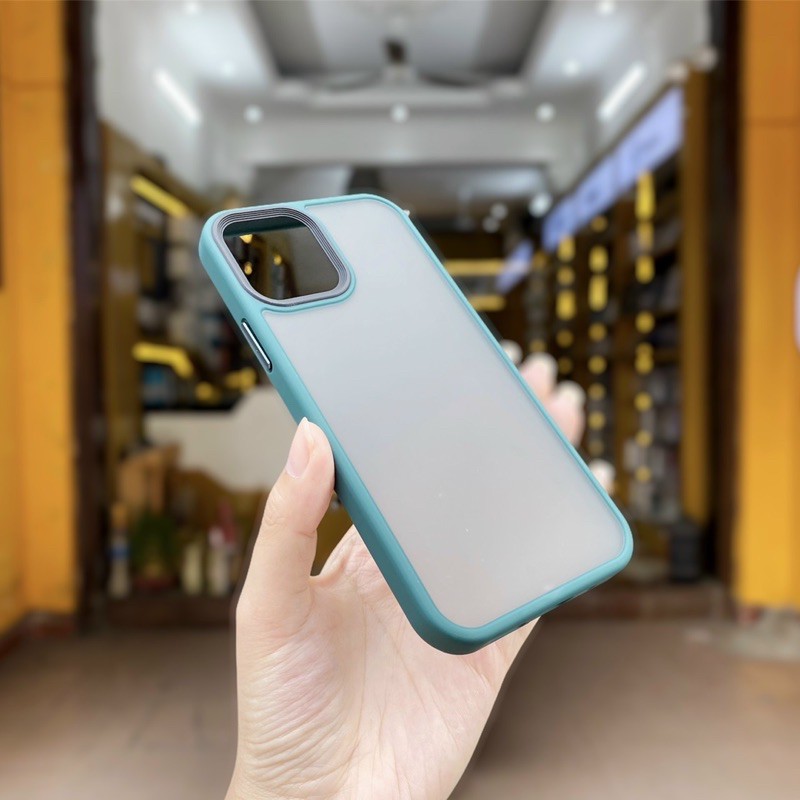 Ốp Lưng Nhám Viền Màu Chống Sốc Iphone 7 Plus Đến 12 Pro Max - Hàng Chính Hãng LIKGUS